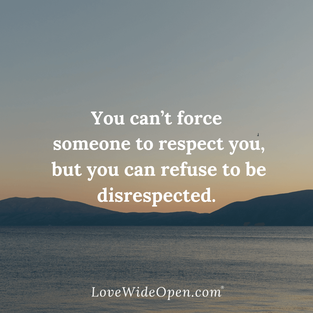 You can't force somoen to respect you