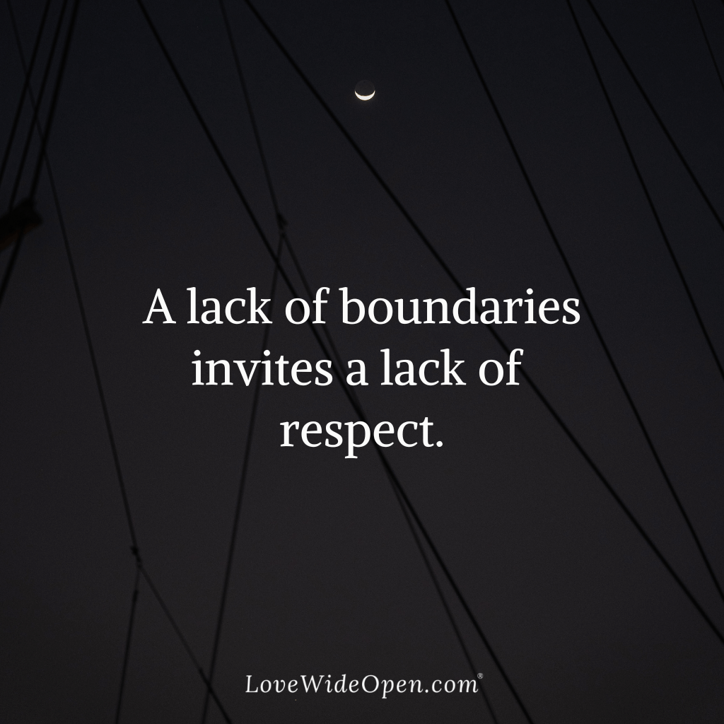 A lack of boundaries