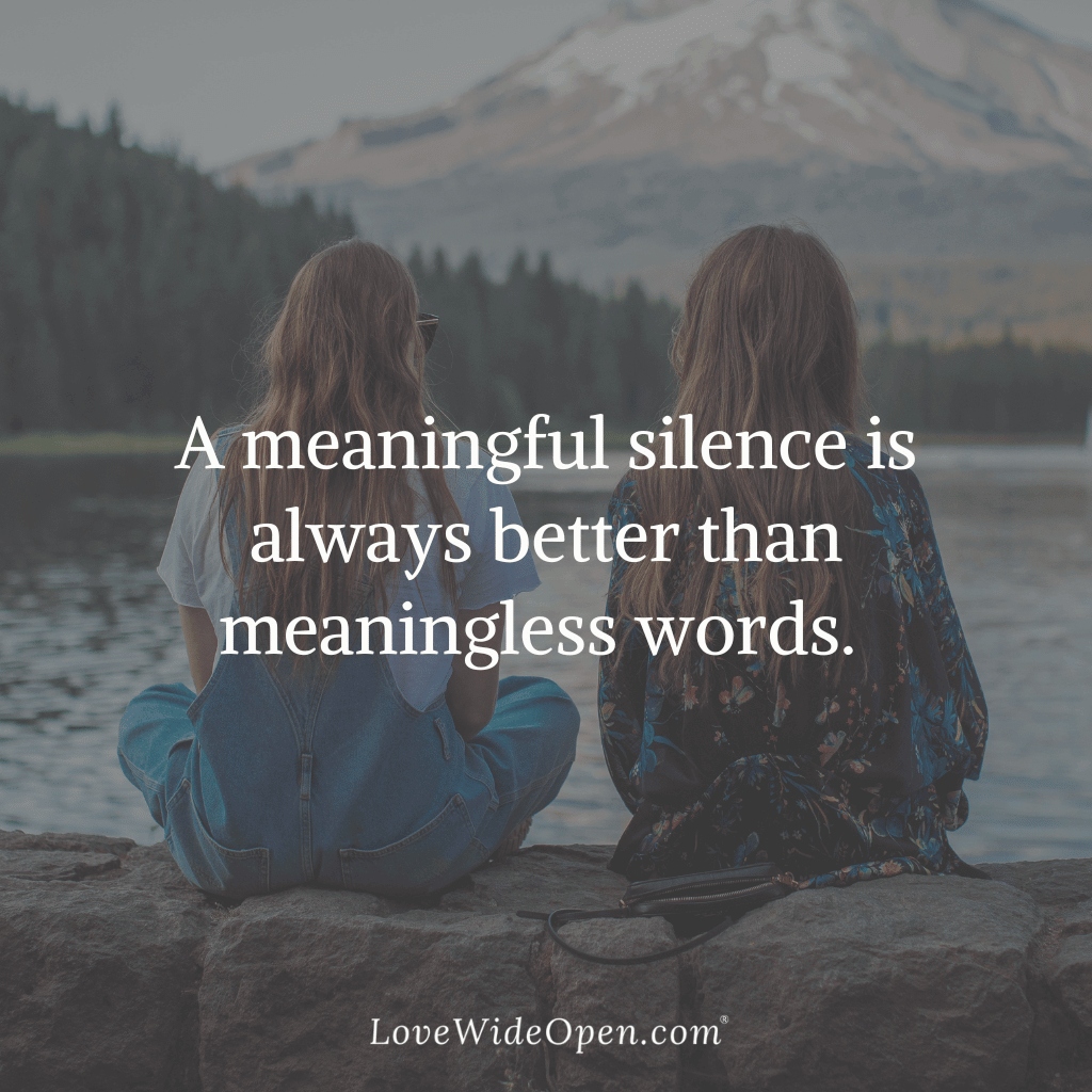 A meaningful silence
