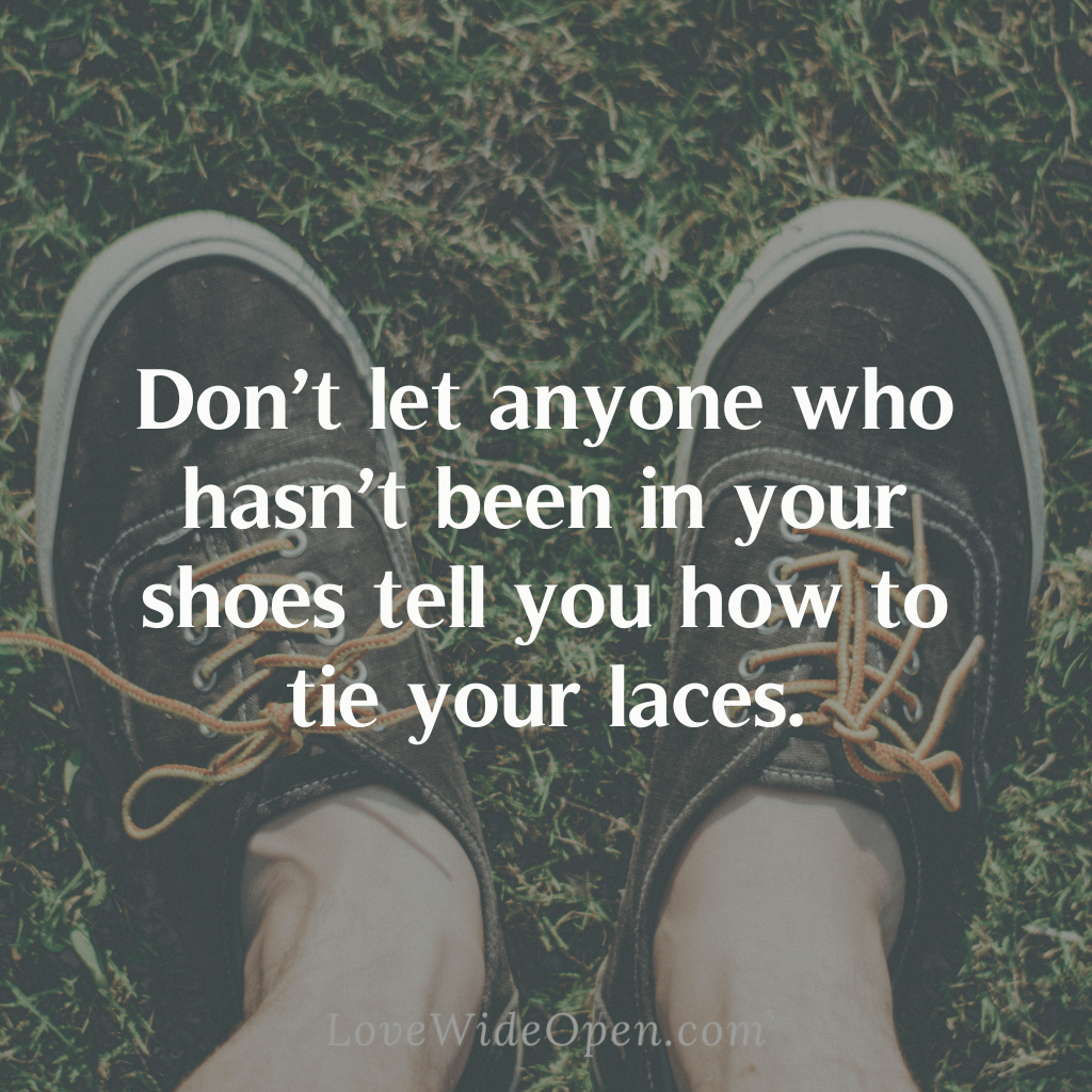 Don't let anyone tell you how to tie your laces